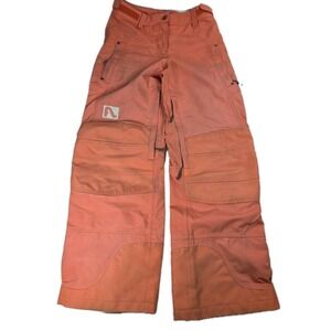 Flylow Ski Snowboard Pant‎ Womens Small Orange Chemical Style #J2142